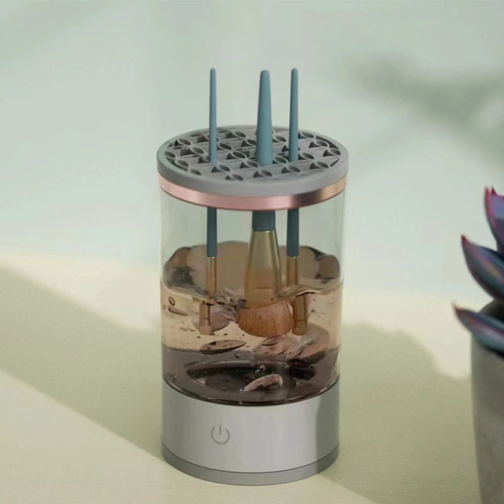 Makeup Brush Cleaner Is An Automatic Rotating Brush Cleaner For Deep Cleaning One Click Operation Is Suitable For All Makeup